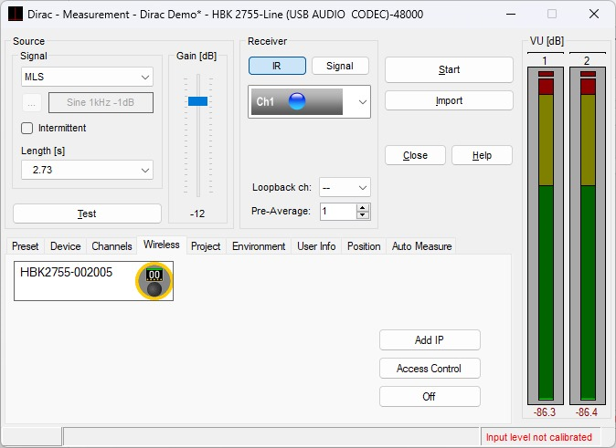 Measurement window, single 2755