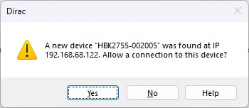 Connection prompt